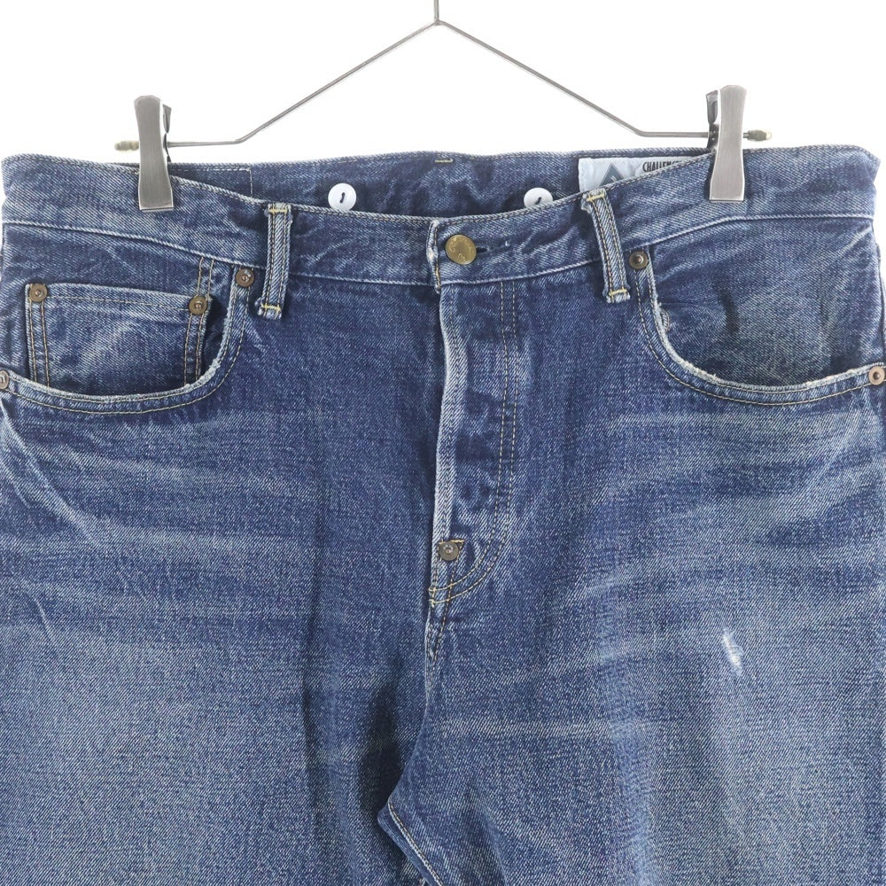 CHALLENGER(チャレンジャー) ダメージ加工 ウォッシュド加工 デニムパンツ インディゴ CLG-PT014-008