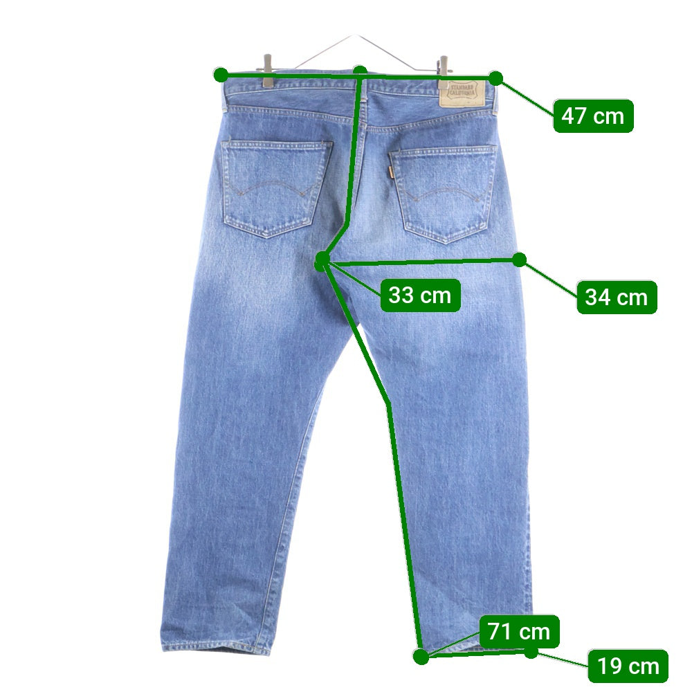 STANDARD CALIFORNIA(スタンダード カリフォルニア) ボタンフライ 5ポケット ストレート デニムパンツ インディゴ S901