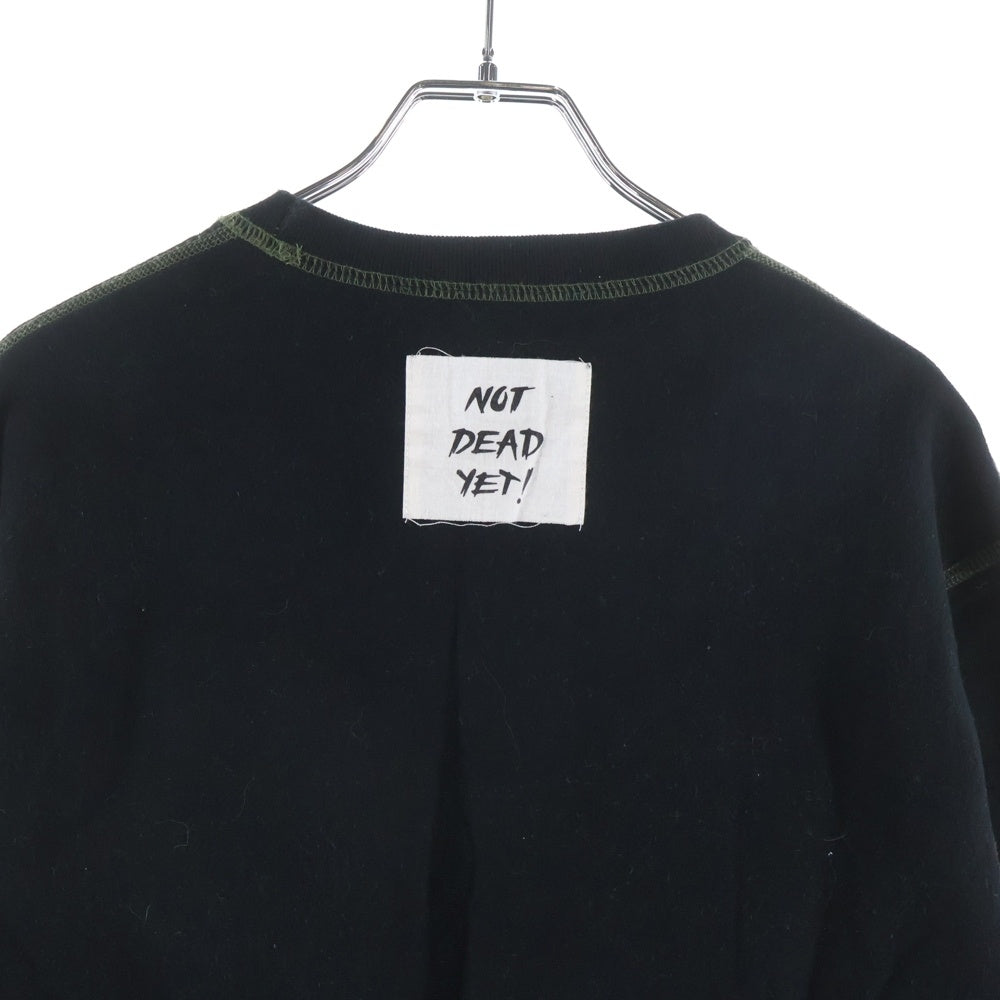 NOAH(ノア) フラワーアスレチック クルーネック スウェット トレーナー ブラック 18-070-122-0003-3-0