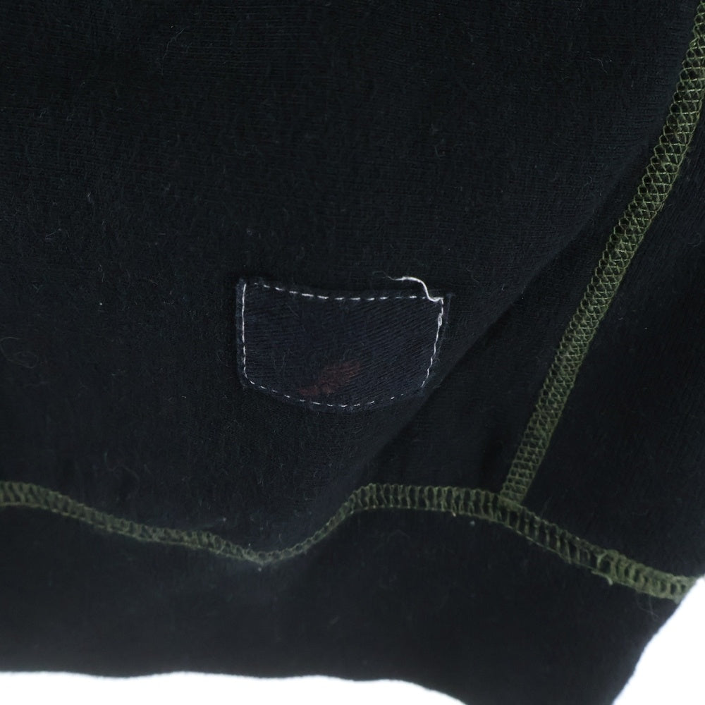 NOAH(ノア) フラワーアスレチック クルーネック スウェット トレーナー ブラック 18-070-122-0003-3-0