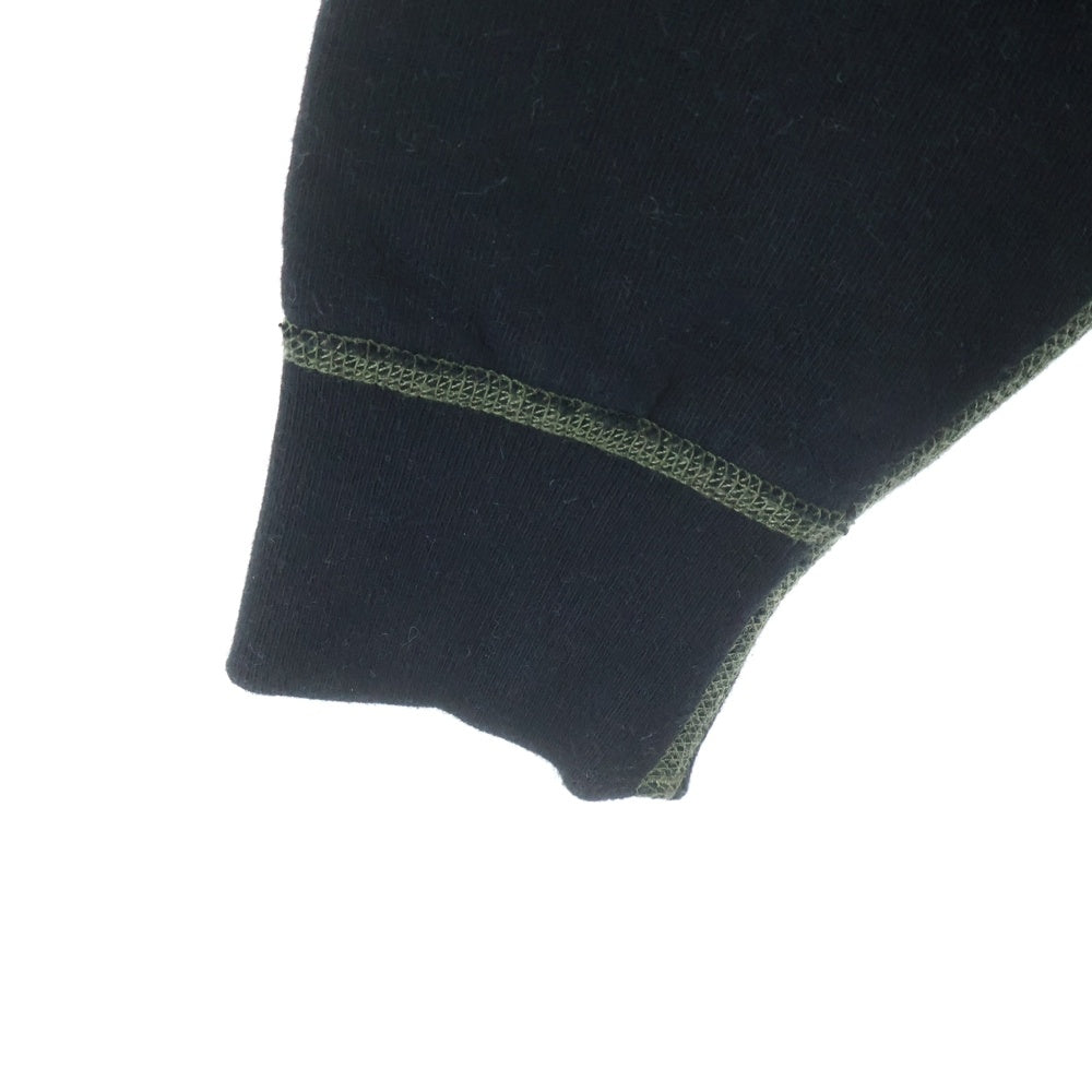 NOAH(ノア) フラワーアスレチック クルーネック スウェット トレーナー ブラック 18-070-122-0003-3-0