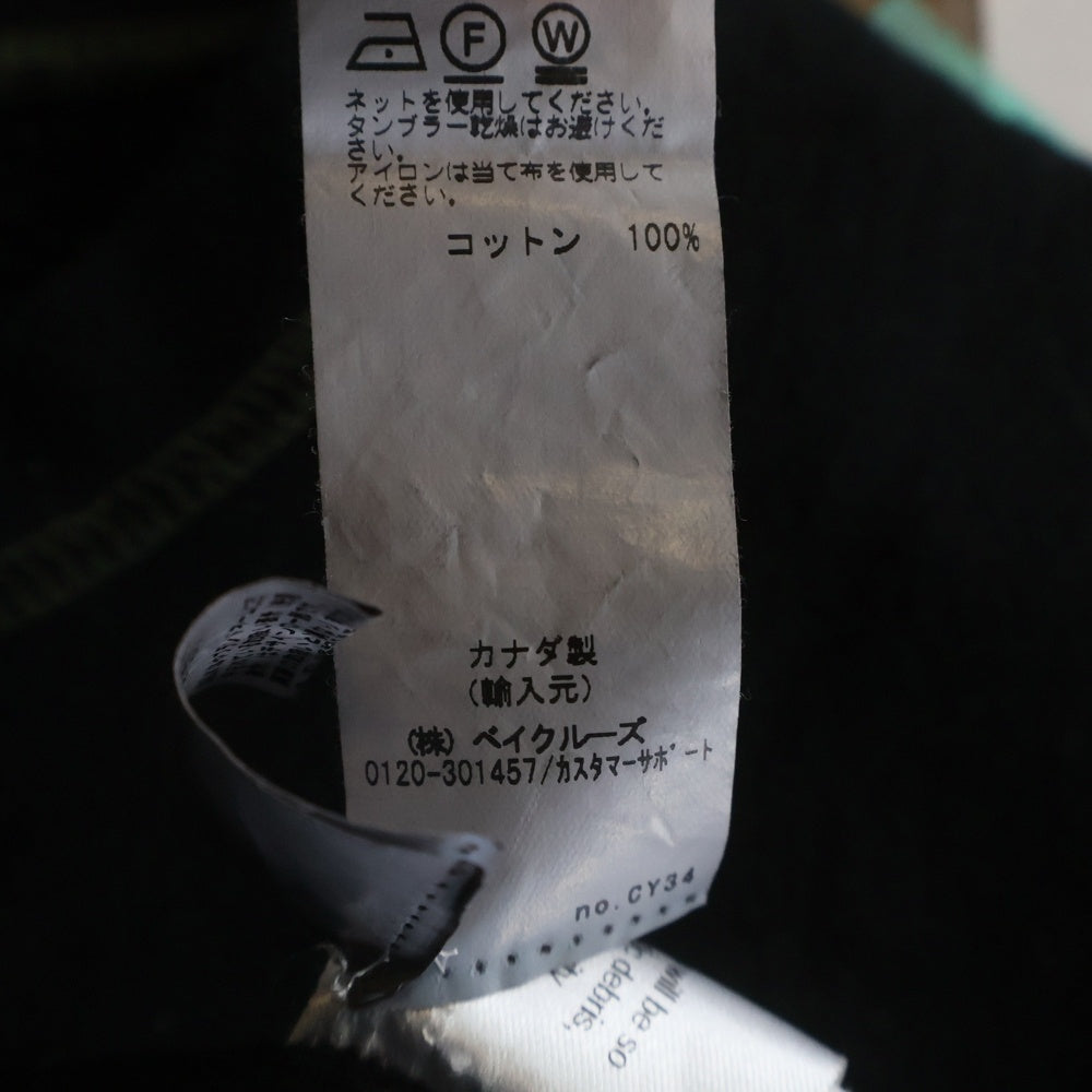 NOAH(ノア) フラワーアスレチック クルーネック スウェット トレーナー ブラック 18-070-122-0003-3-0