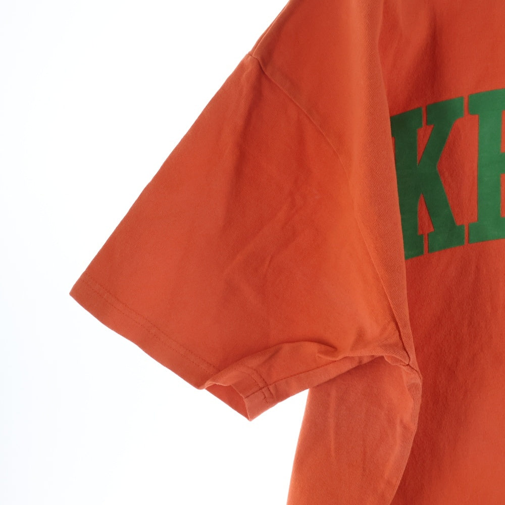 KEBOZ(ケボズ) ロゴプリント クルーネック 半袖 Tシャツカットソー オレンジ