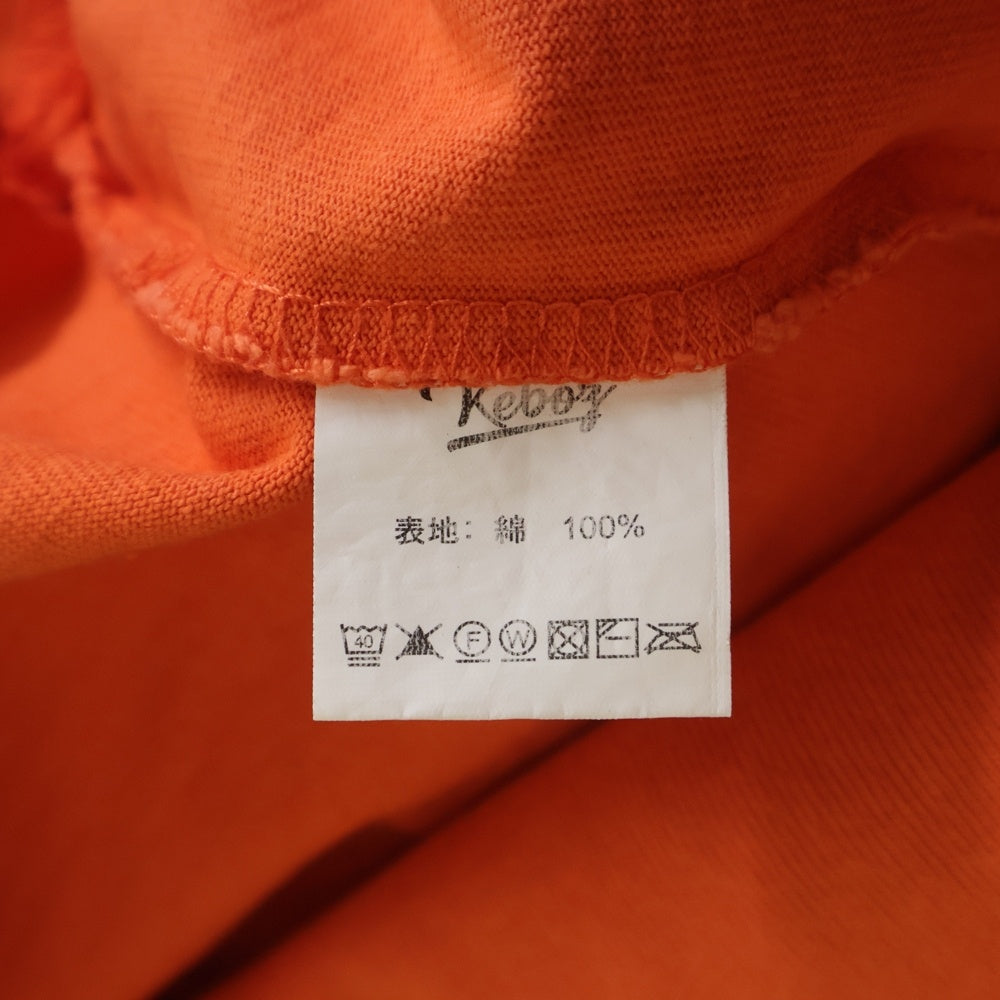 KEBOZ(ケボズ) ロゴプリント クルーネック 半袖 Tシャツカットソー オレンジ