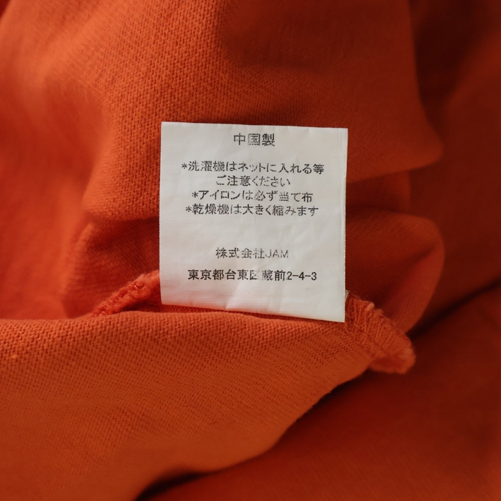 KEBOZ(ケボズ) ロゴプリント クルーネック 半袖 Tシャツカットソー オレンジ