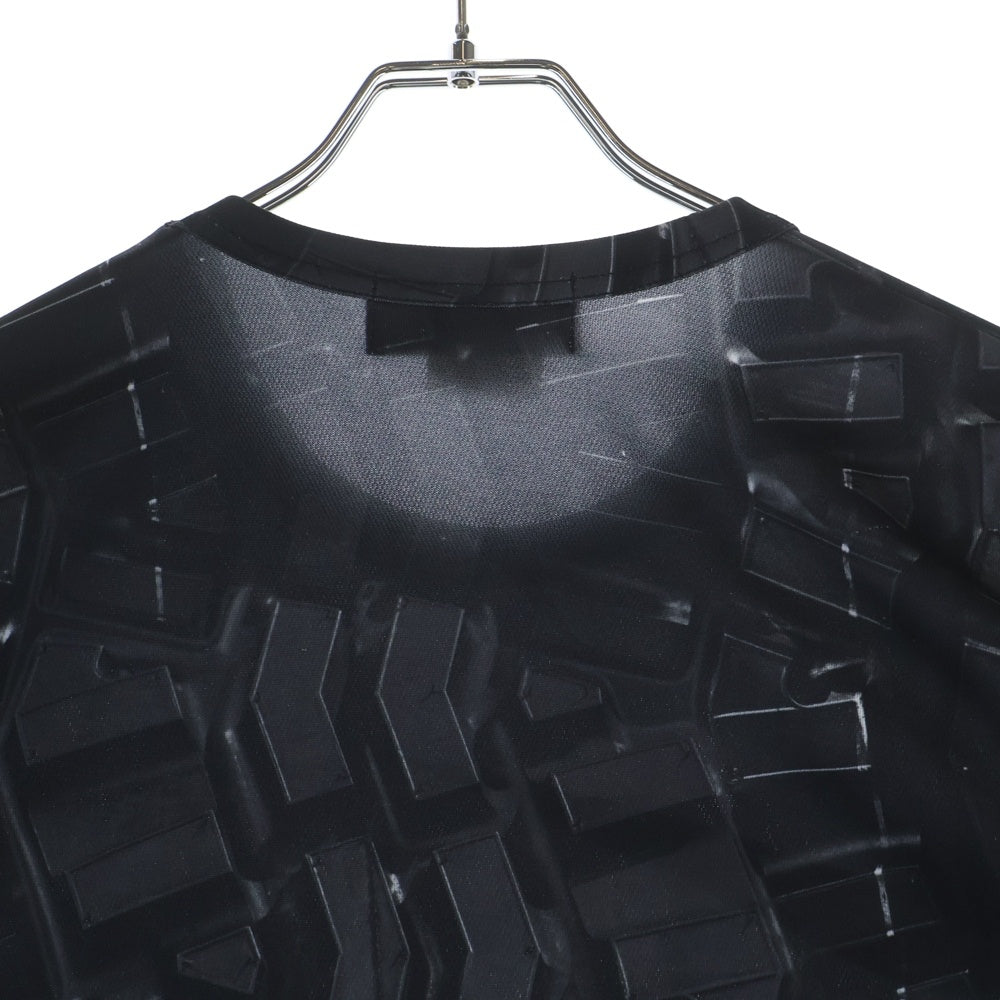 BLACK COMME des GARCONS(ブラックコムデギャルソン) ×NIKE ナイキ ロゴプリント ポリエステル クルーネック 半袖Tシャツ カットソー ブラック 1I-T102 AD2021