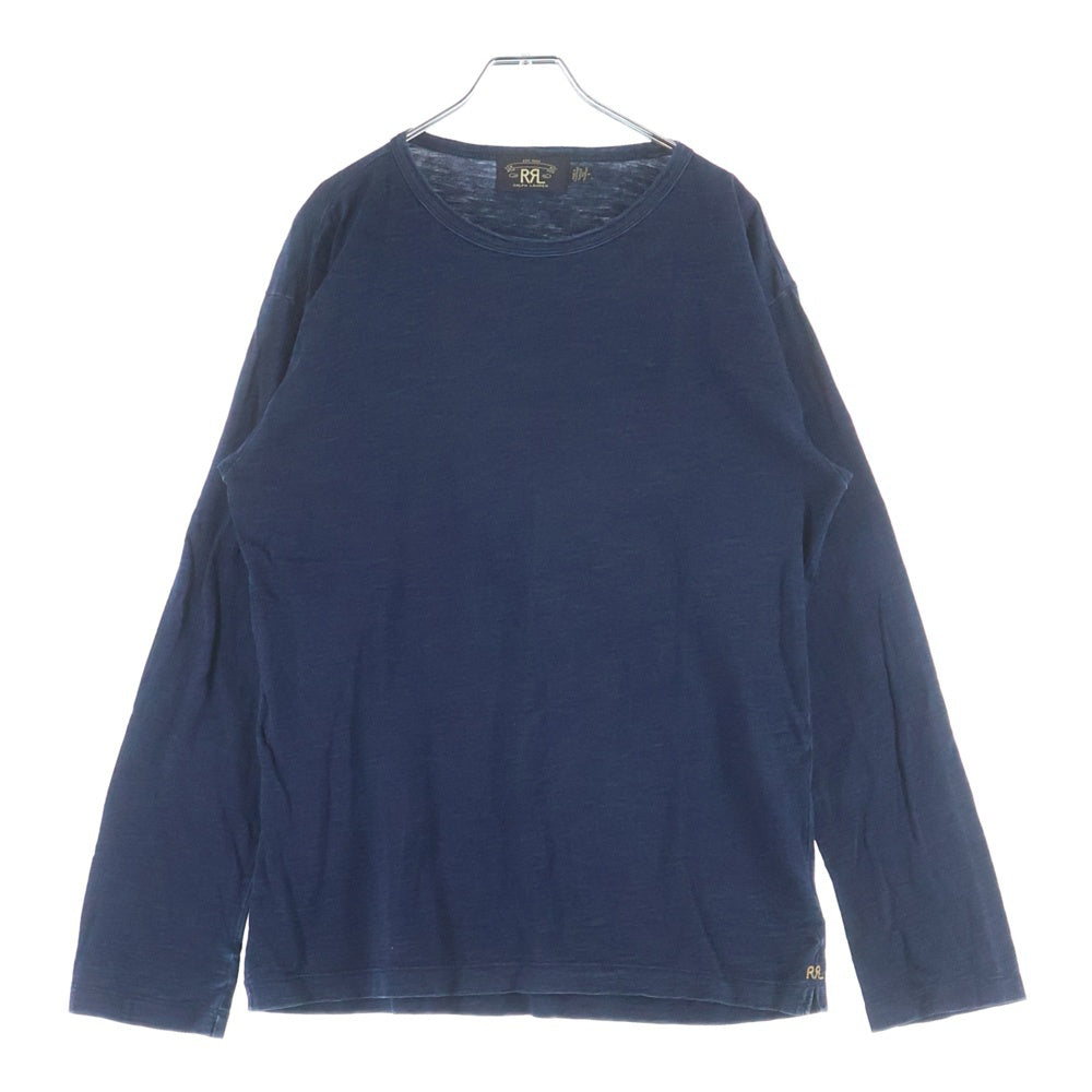 RRL(ダブルアールエル) クルーネック ロングスリーブ 長袖Tシャツ カットソー ブルー
