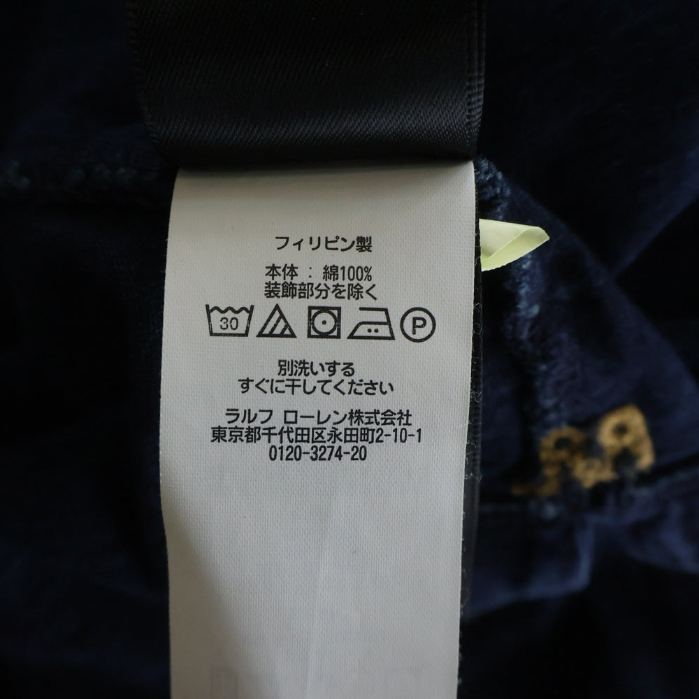 RRL(ダブルアールエル) クルーネック ロングスリーブ 長袖Tシャツ カットソー ブルー