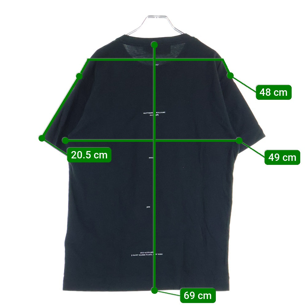 1017 ALYX 9SM(アリクス) フォトプリント クルーネック 半袖Tシャツ カットソー ブラック