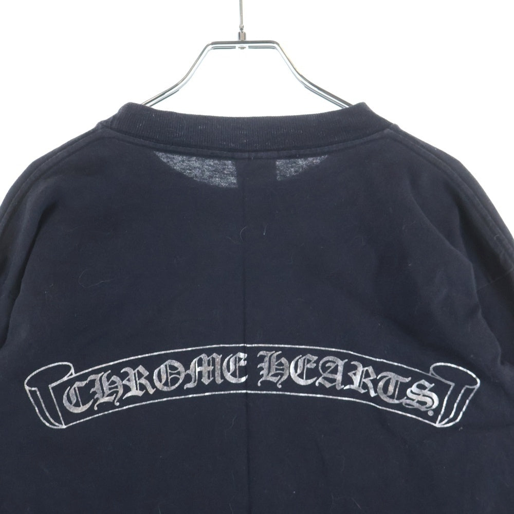 CHROME HEARTS(クロムハーツ) OLD オールド メタリックプリント ロングスリーブ クルーネック長袖Tシャツカットソー ブラック