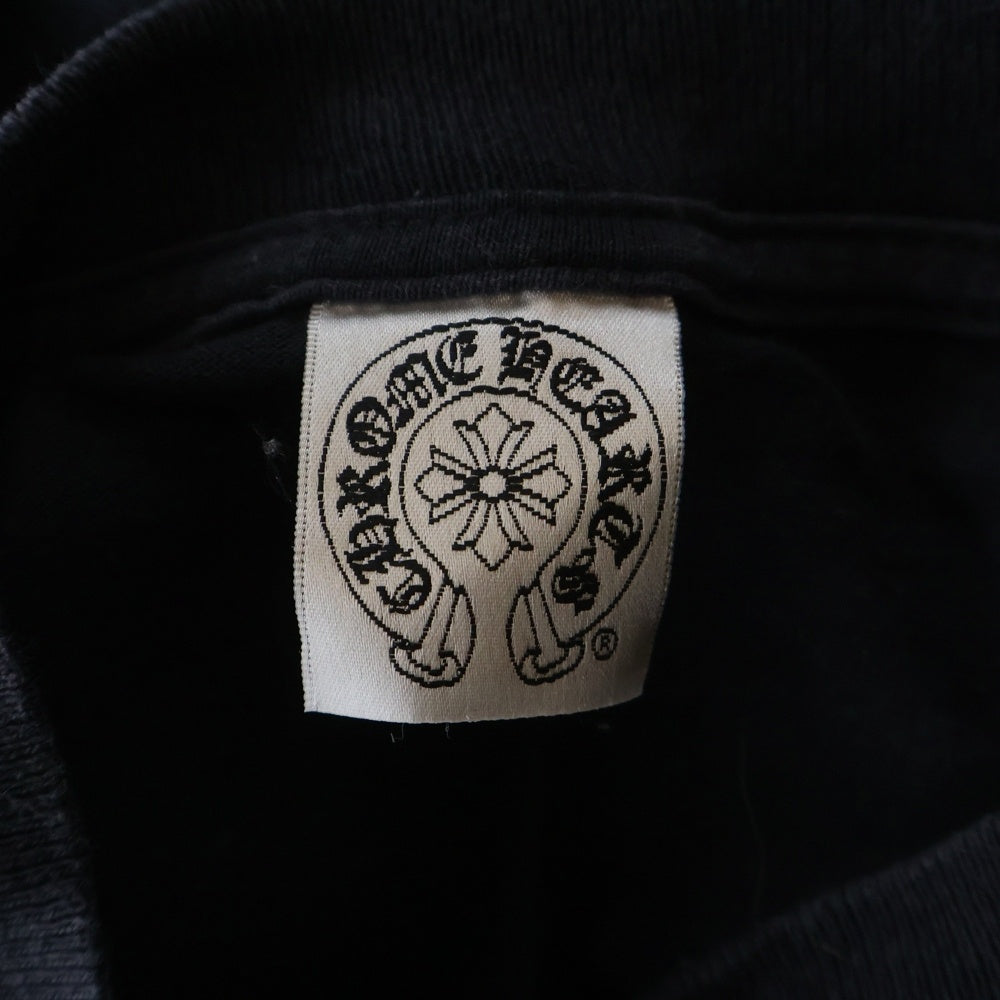 CHROME HEARTS(クロムハーツ) OLD オールド メタリックプリント ロングスリーブ クルーネック長袖Tシャツカットソー ブラック