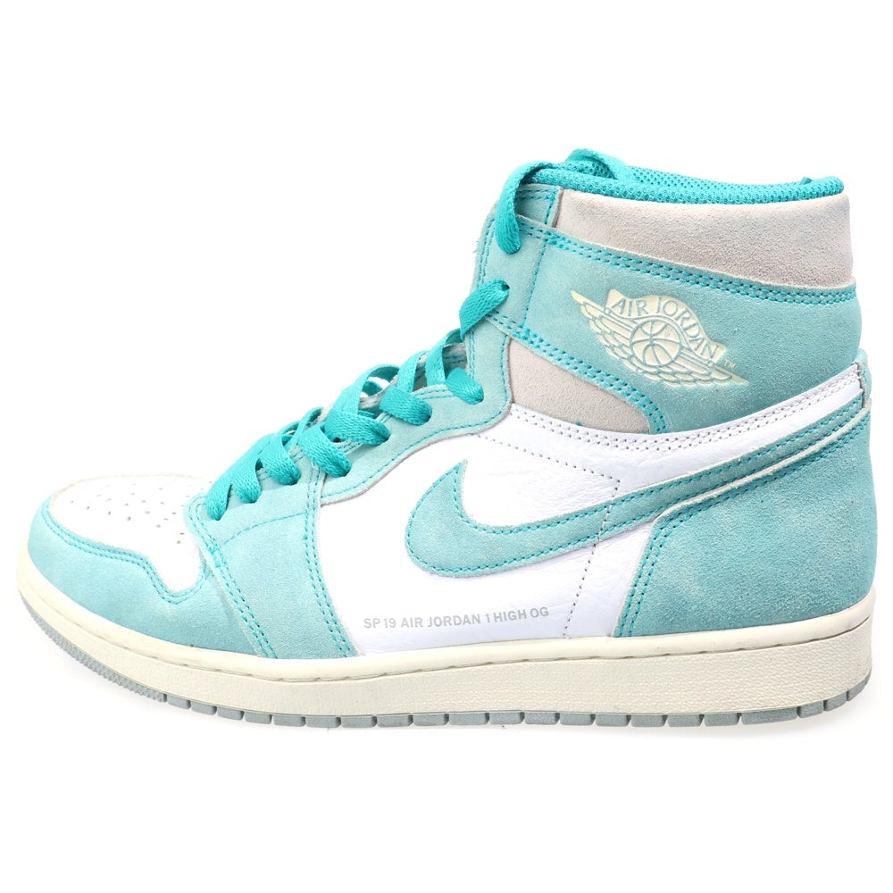 NIKE(ナイキ) AIR JORDAN1 RETRO HIGH OG エアジョーダン1 ターボグリーン ハイカットスニーカー ホワイト/グリーン US10/28cm 555088-311