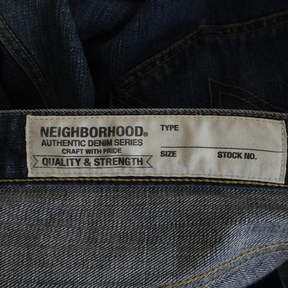 NEIGHBORHOOD(ネイバーフッド) ウォッシュド ストレート デニムパンツ インディゴ 181DCNH-PTM01