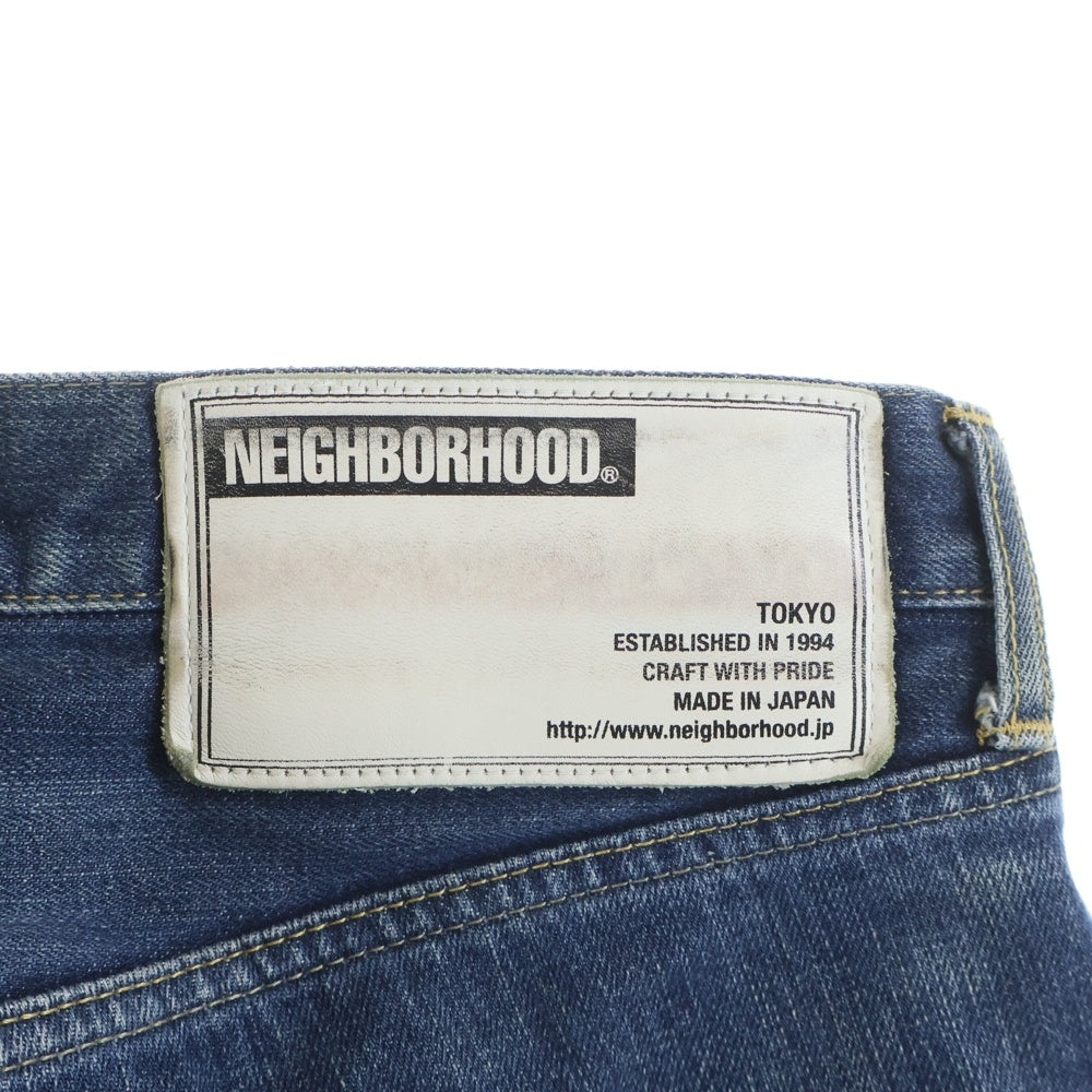 NEIGHBORHOOD(ネイバーフッド) ウォッシュド ストレート デニムパンツ インディゴ 181DCNH-PTM01