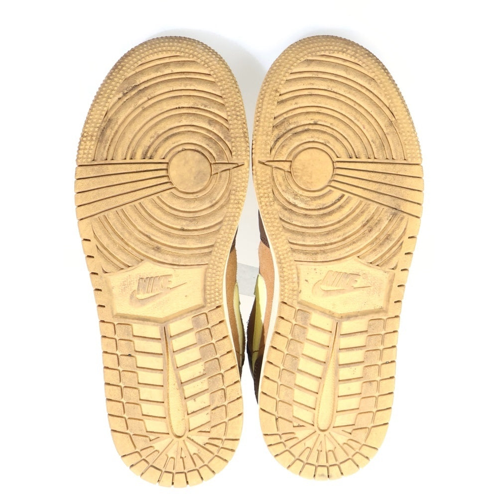 NIKE(ナイキ) AIR JORDAN 1 MID SE エアジョーダン1 ミッドカットスニーカー キッズ ブラウン US3.5Y/22.5cm DZ6335-200