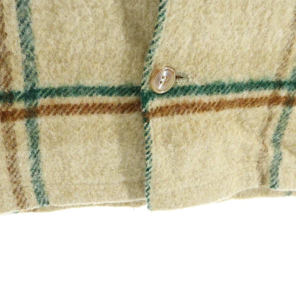 NO BRAND(ノーブランド) 70s VINTAGE ウール CPO チェックシャツジャケット ベージュ