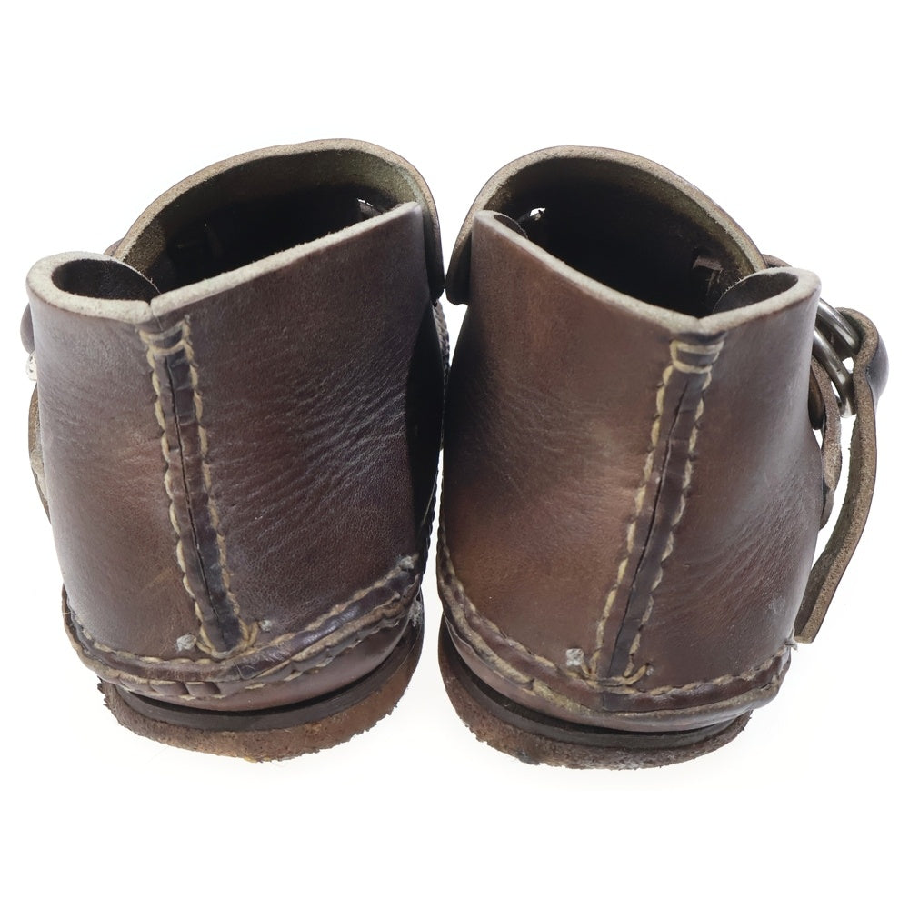 NO BRAND(ノーブランド) ARROW MOCCASIN（アローモカシン）RING BOOT リング クレープソール レザー ブーツ ブラウン