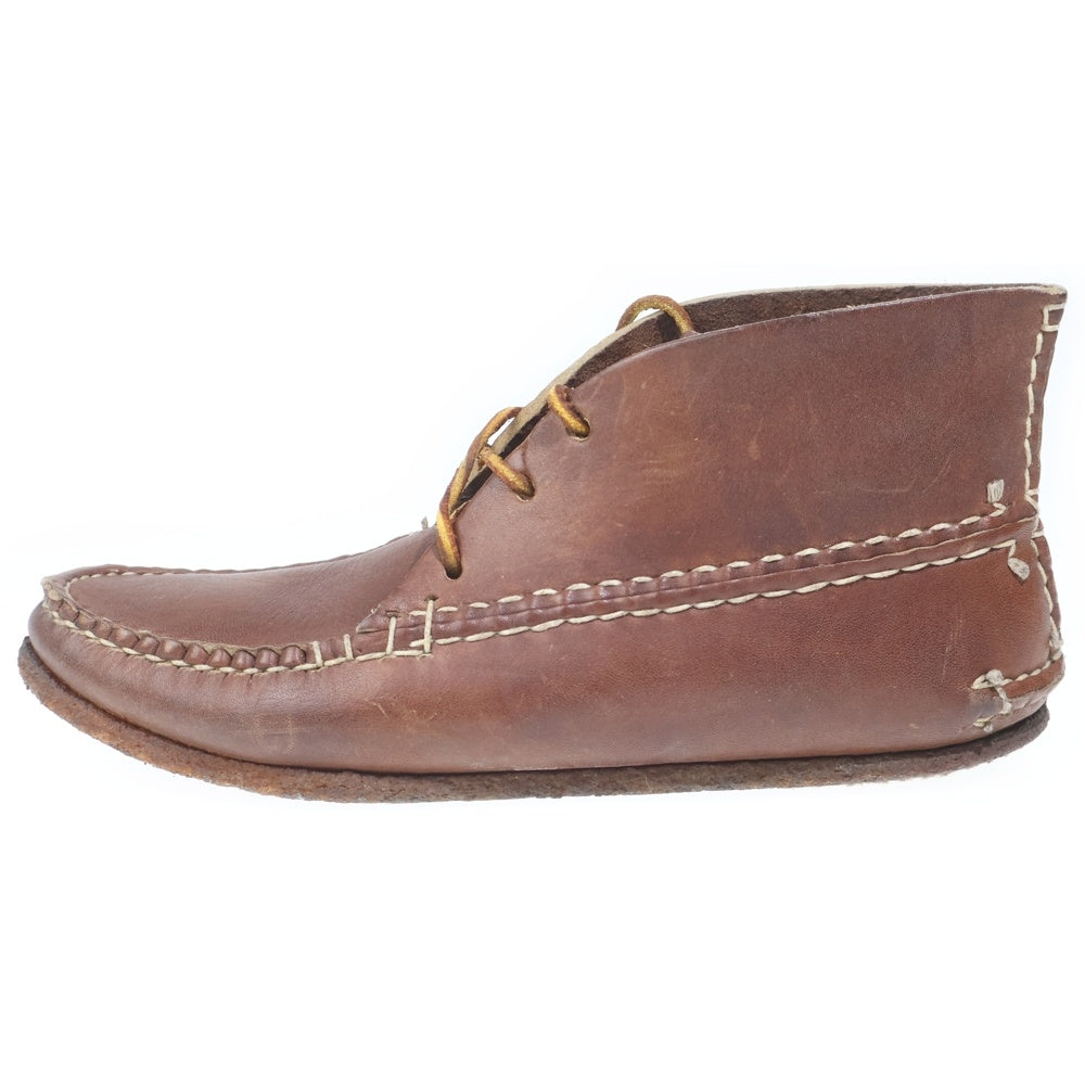 NO BRAND(ノーブランド) ARROW MOCCASIN（アローモカシン）クレープソール レザー モカシンブーツ ブラウン
