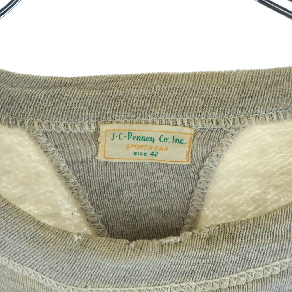 VINTAGE(ヴィンテージ) JCPENNEY（ジェーシーペニー）40-50S VINTAGE ヴィンテージ 両Vガゼット スウェット トレーナー グレー
