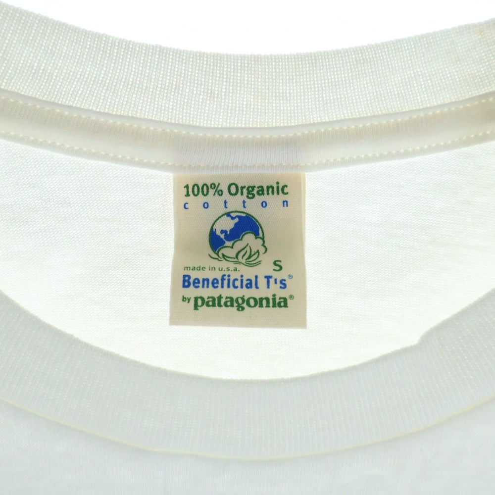 PATAGONIA(パタゴニア) 90S VINTAGE ヴィンテージ ロゴプリント クルーネック 半袖Tシャツ カットソー ホワイト