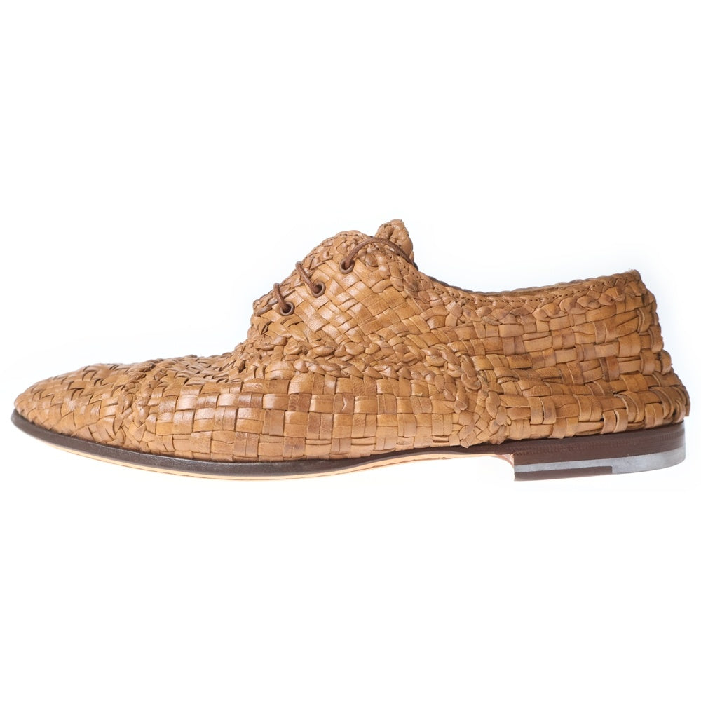 Santoni(サントーニ) ウーブンレザー ドレスシューズ ブラウン