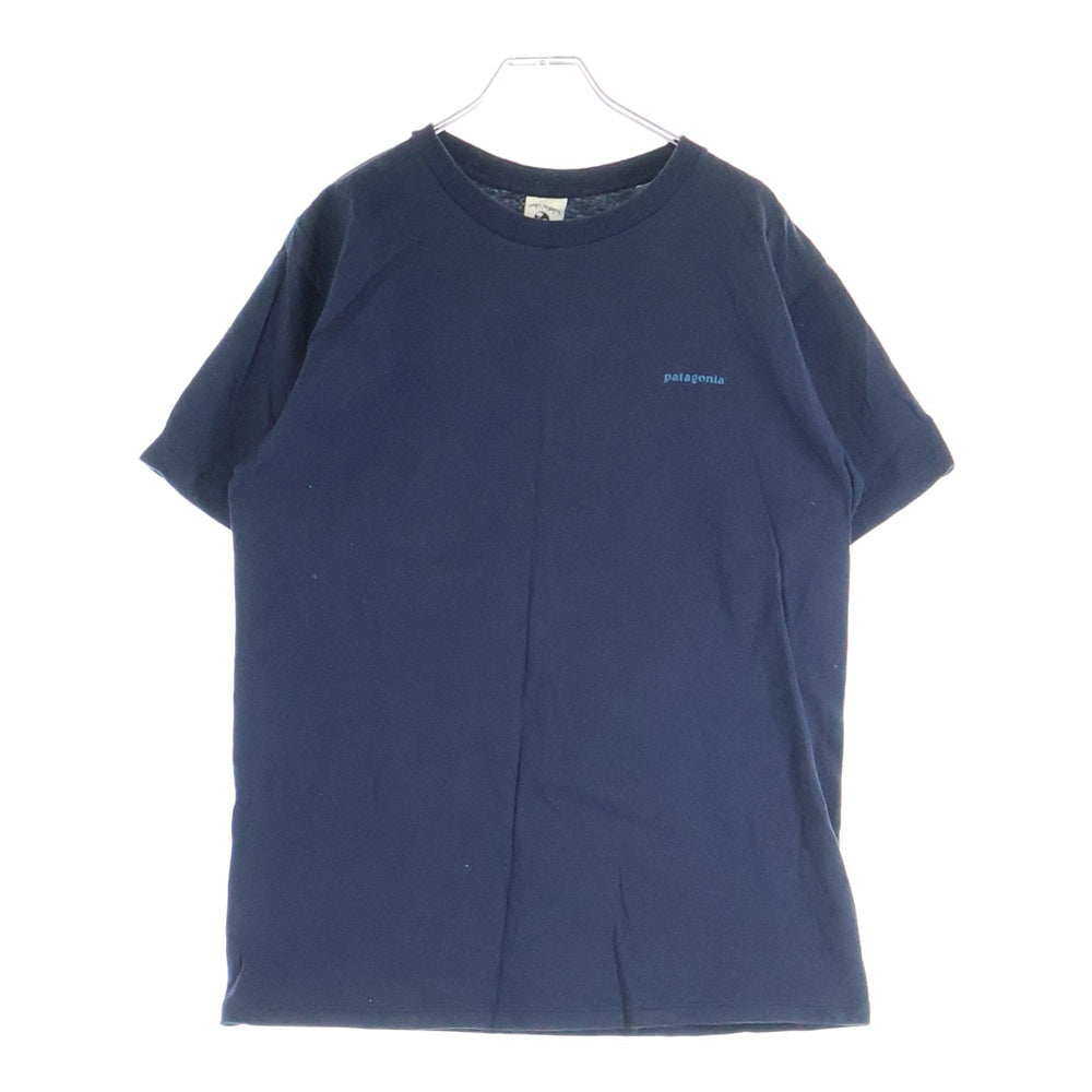 PATAGONIA(パタゴニア) 90S VINTAGE ヴィンテージ 葛飾北斎 プリント クルーネック 半袖Tシャツ カットソー ネイビー