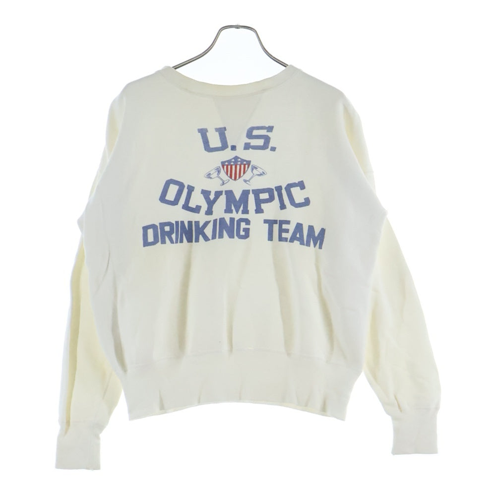 VINTAGE(ヴィンテージ) 50s VINTAGE 前Vガゼット 染み込み 4段 プリント スウェットトレーナーOLYMPIC DRINKING TEAM