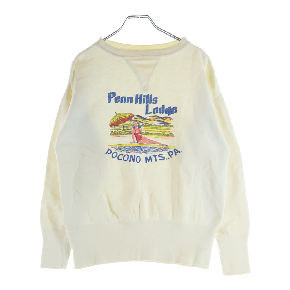 VINTAGE(ヴィンテージ) 50s VINTAGE 前Vガゼット 染み込み プリント スウェットトレーナー Penn Hills Lodge