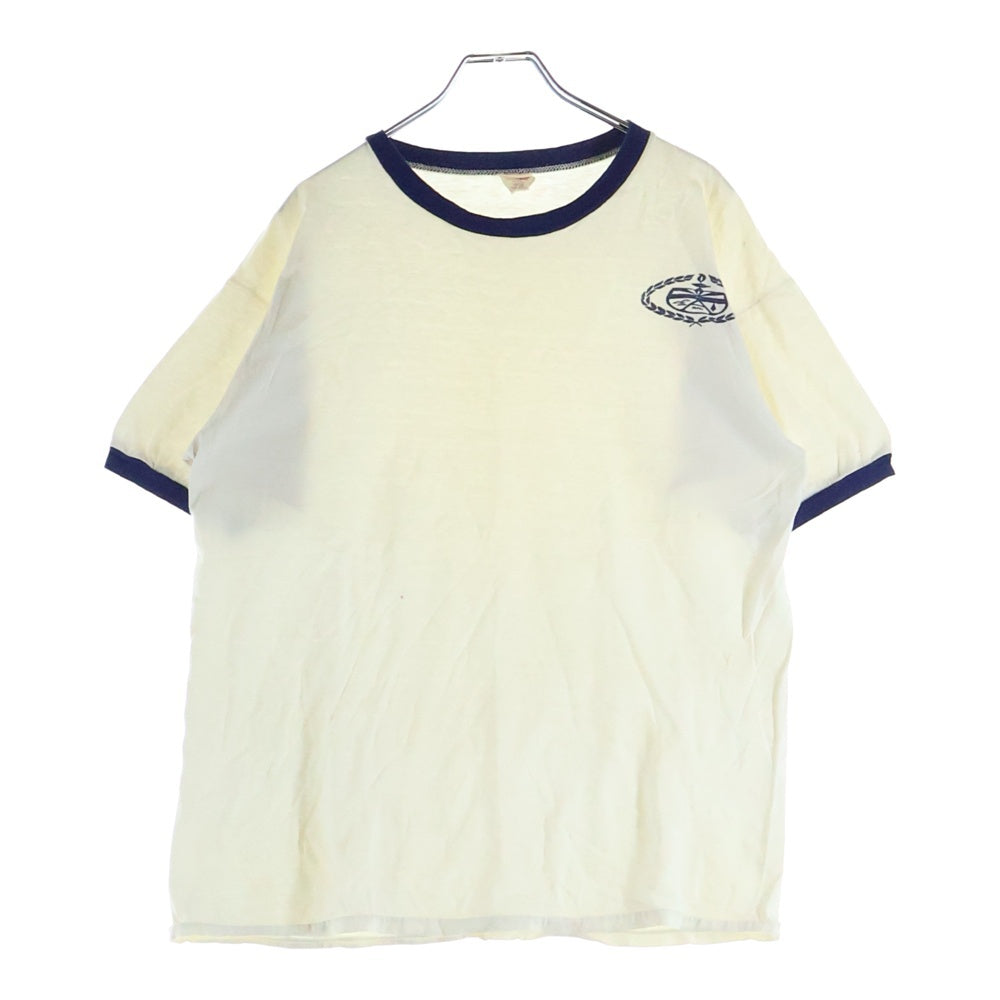 CHAMPION(チャンピオン) 60S VINTAGE ヴィンテージ ランタグ 染み込みプリント リンガー 半袖Tシャツ カットソー ホワイト