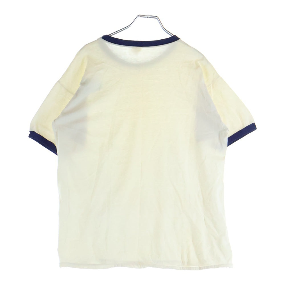 CHAMPION(チャンピオン) 60S VINTAGE ヴィンテージ ランタグ 染み込みプリント リンガー 半袖Tシャツ カットソー ホワイト