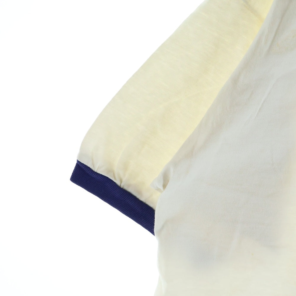CHAMPION(チャンピオン) 60S VINTAGE ヴィンテージ ランタグ 染み込みプリント リンガー 半袖Tシャツ カットソー ホワイト