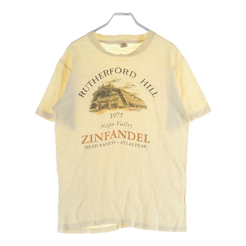 VINTAGE(ヴィンテージ) 90S VINTAGE Hanes ヴィンテージ ヘインズ プリント クルーネック 半袖Tシャツ カットソー ホワイト