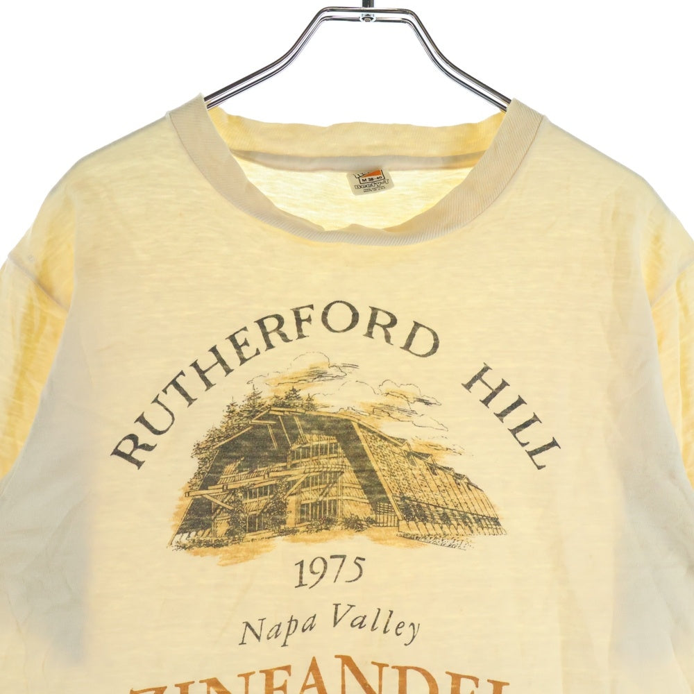 VINTAGE(ヴィンテージ) 90S VINTAGE Hanes ヴィンテージ ヘインズ プリント クルーネック 半袖Tシャツ カットソー ホワイト
