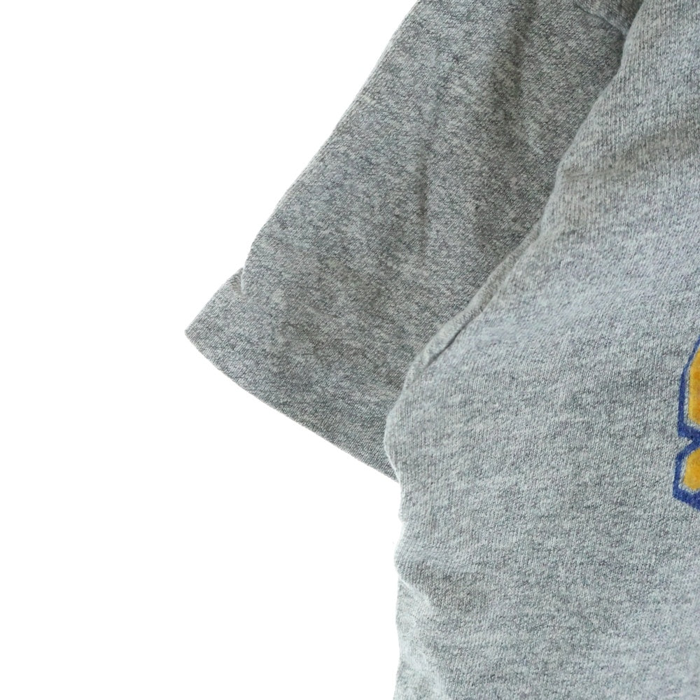CHAMPION(チャンピオン) 80S VINTAGE ヴィンテージ トリコタグ後期 フロッキープリント 半袖Tシャツ カットソー グレー