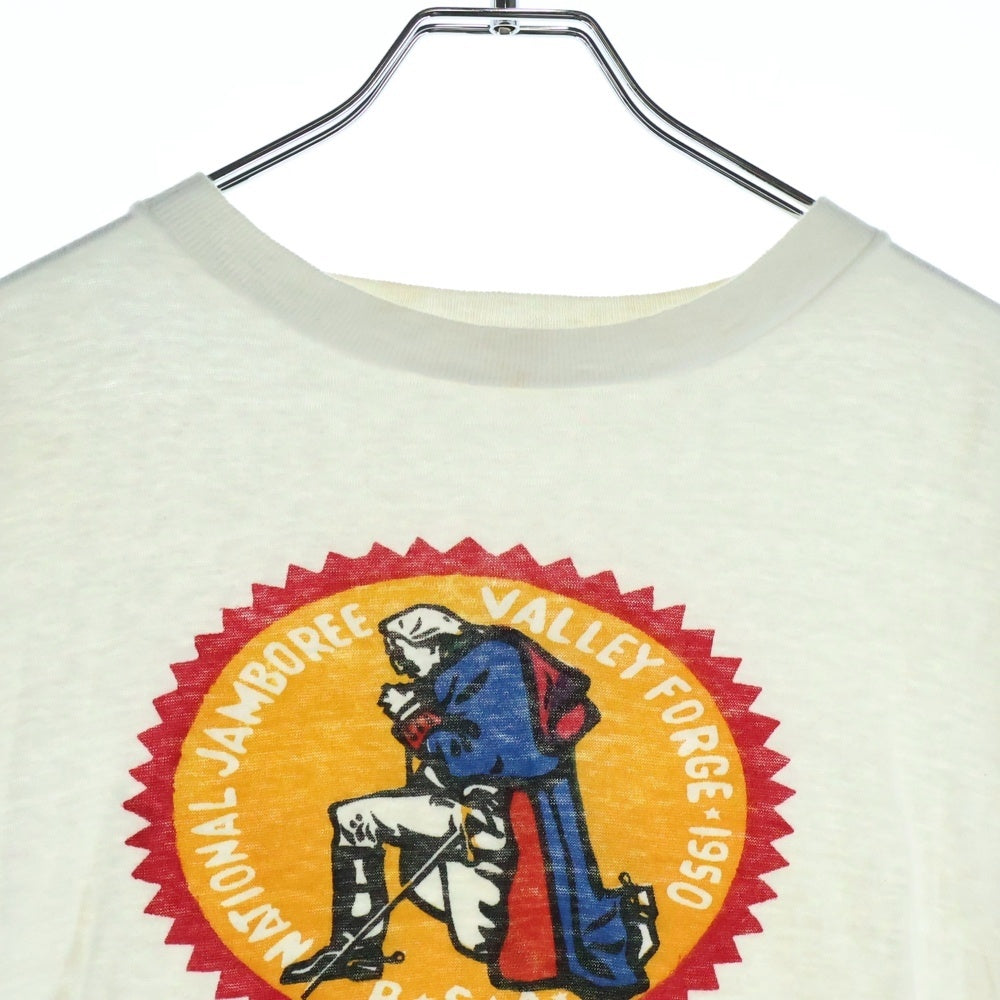 VINTAGE(ヴィンテージ) 50s VINTAGE BSA ボーイスカウト 染み込み プリント Tシャツ ホワイト