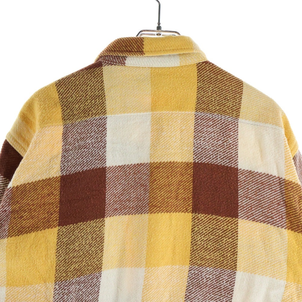 NO BRAND(ノーブランド) 50S VINTAGE PILGRIM ヴィンテージ ピリグリム マチ付き チェック 長袖シャツ ベージュ