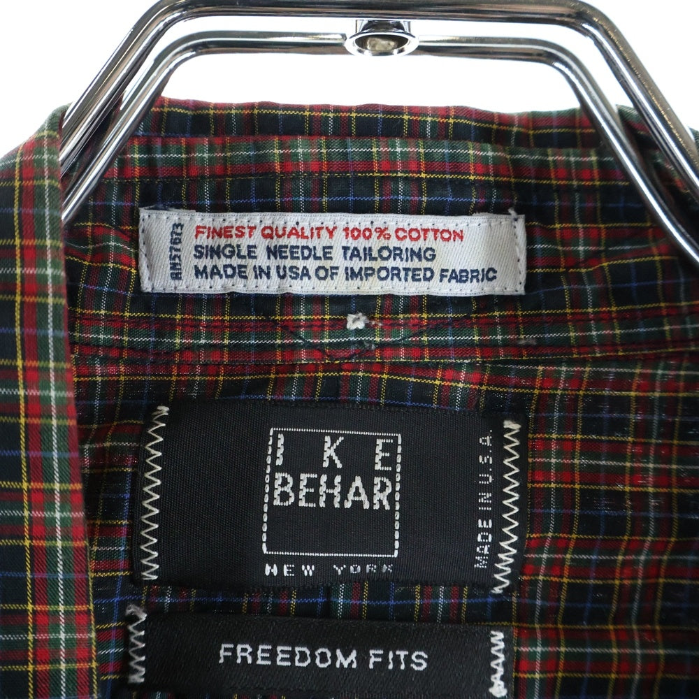 IKE BEHAR(アイクベーハー) 90S VINTAGE ボタンダウン チェックシャツ ネイビー/レッド