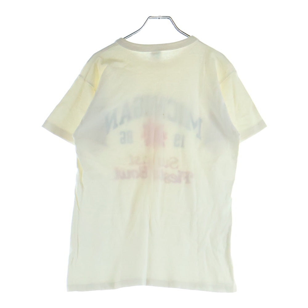 CHAMPION(チャンピオン) 80S VINTAGE ヴィンテージ トリコタグ後期 MICHIGAN 1986 プリント 半袖Tシャツ カットソー ホワイト