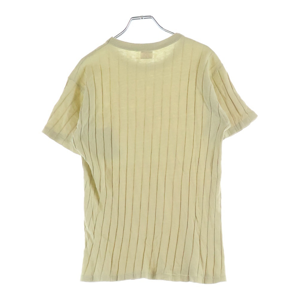 NO BRAND(ノーブランド) HANES（ヘインズ）40S VINTAGE 針抜きリブ ポケットTシャツ ベージュ