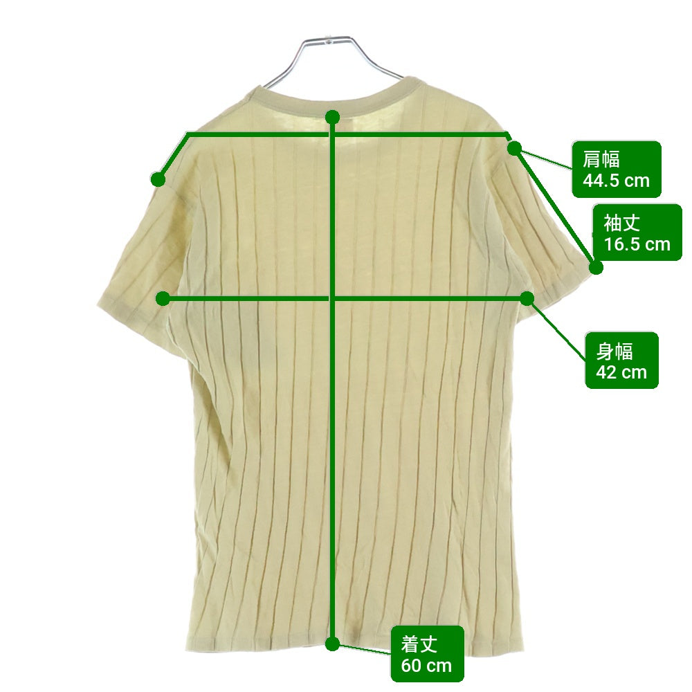 NO BRAND(ノーブランド) HANES（ヘインズ）40S VINTAGE 針抜きリブ ポケットTシャツ ベージュ