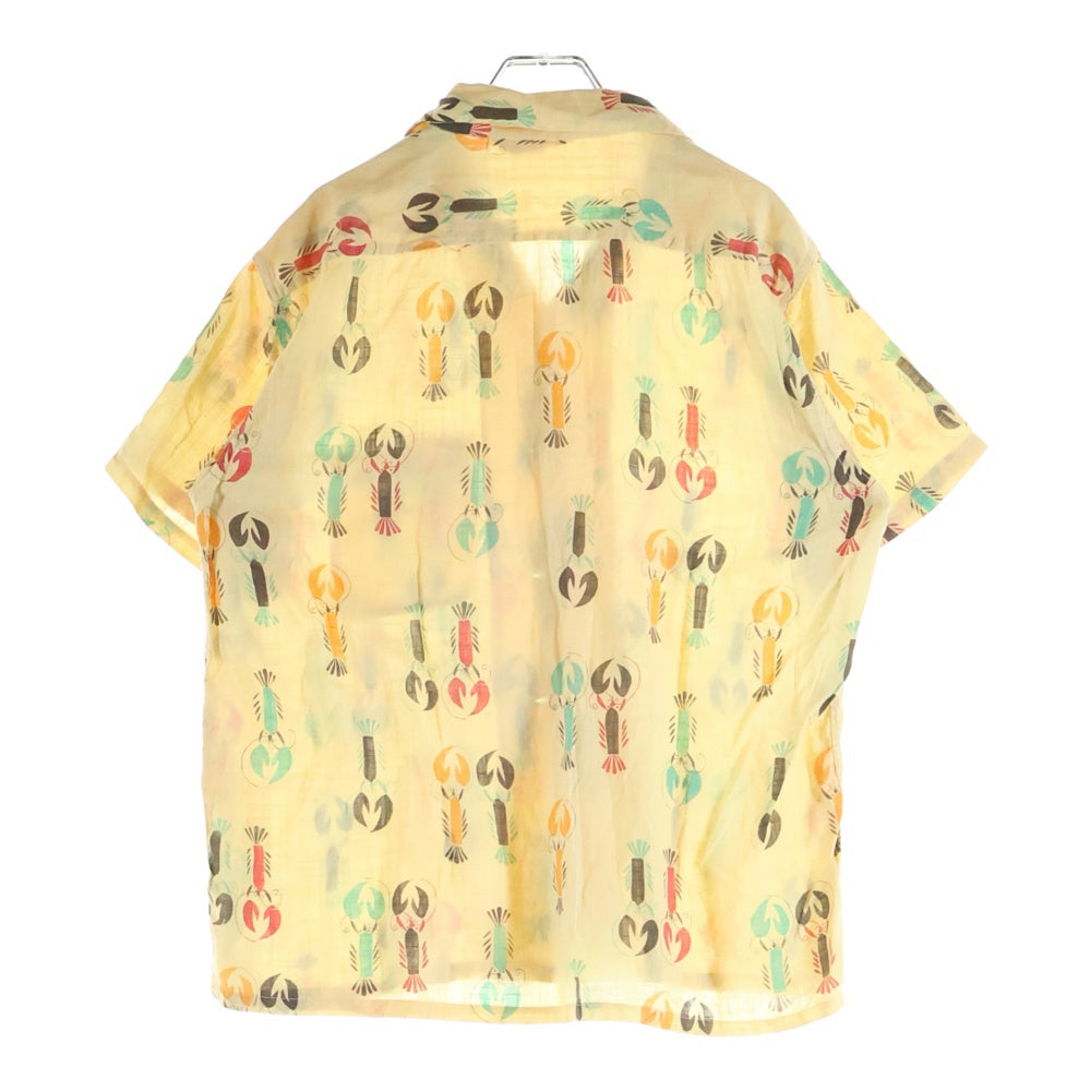NO BRAND(ノーブランド) 50s VINTAGE コットン ハワイアンシャツ アロハ ザリガニ ベージュ