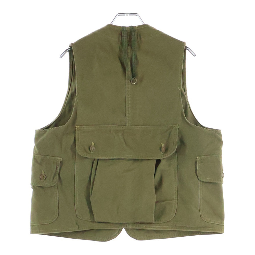 L.L.Bean(エルエルビーン) 60S VINTAGE ハーフムーン ポケット コットン キャンバス フィッシング ベスト カーキ