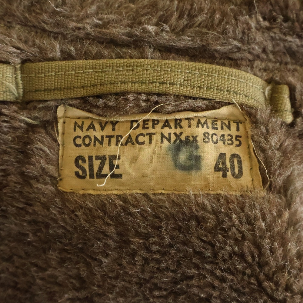 NO BRAND(ノーブランド) 40s US NAVY N-1 Deck Jacket USS Chanticleer (ASR-7)ワッペン デッキジャケット カーキ