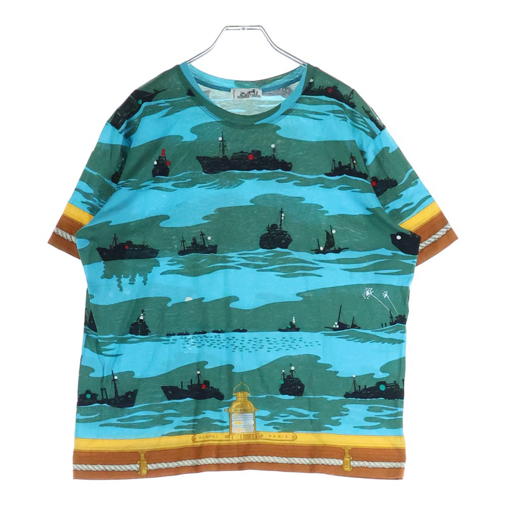 HERMES(エルメス) Ouvrard & Villars 総柄 半袖Tシャツ カットソー マルチカラー