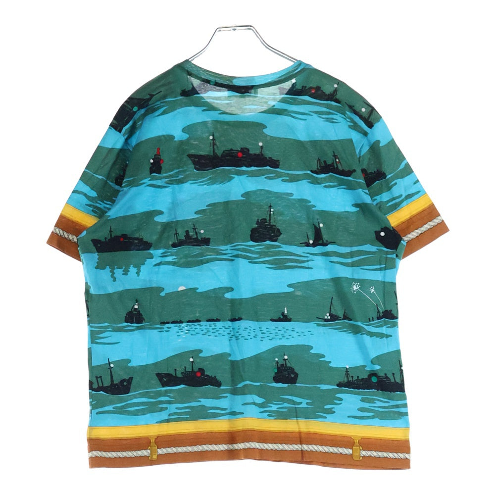 HERMES(エルメス) Ouvrard & Villars 総柄 半袖Tシャツ カットソー マルチカラー