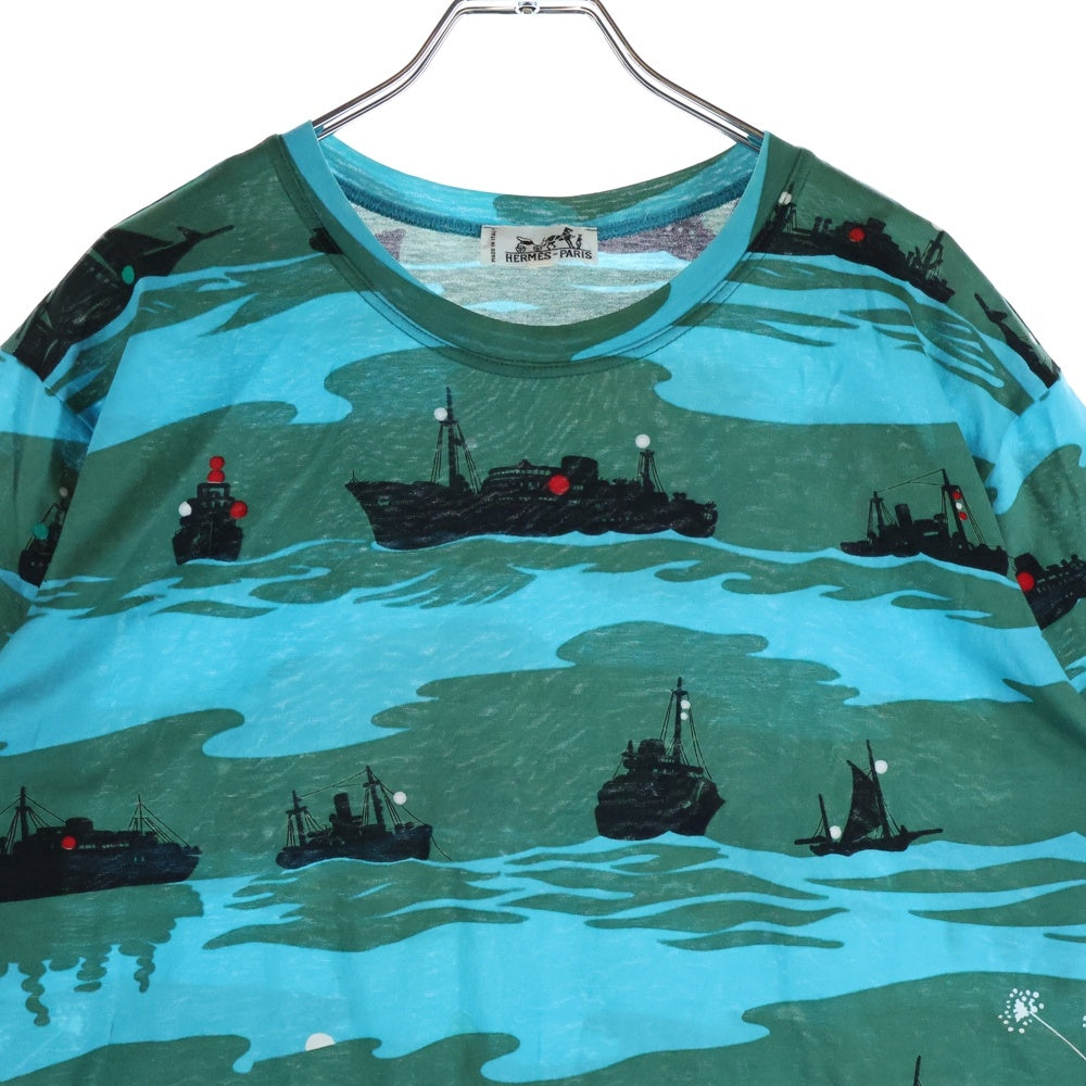 HERMES(エルメス) Ouvrard & Villars 総柄 半袖Tシャツ カットソー マルチカラー