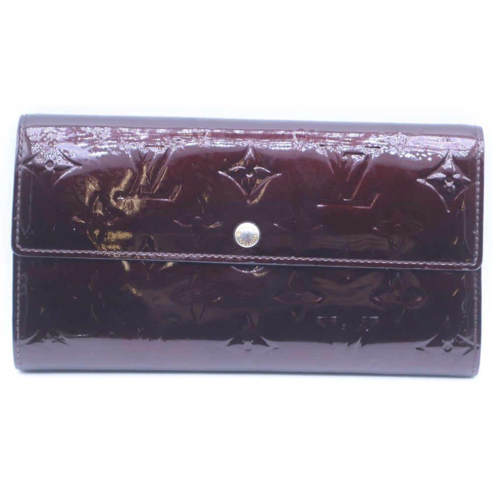 LOUIS VUITTON(ルイヴィトン) モノグラム ヴェルニ ポルト フォイユ サラ パテント ロングウォレット 長財布 ボルドー M93524 TN2132 レディース