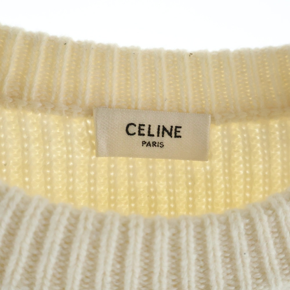 CELINE(セリーヌ) 22SS オーバーサイズドスタッズロゴ ニット セーター ベージュ 2A68W642Q