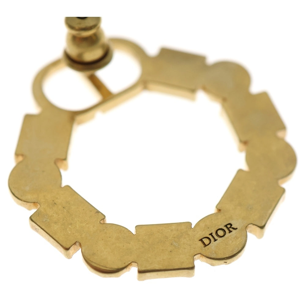 Christian Dior(クリスチャンディオール) Petit CD プチ CDロゴ クリスタル装飾 サークル ピアス 2個セット ゴールド レディース