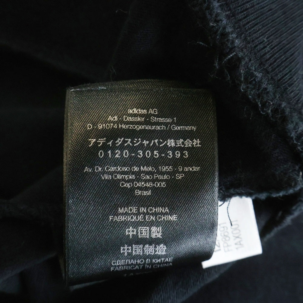Y-3(ワイスリー) シグネチャーロゴ スウェットプルオーバーパーカー ブラック FP8691